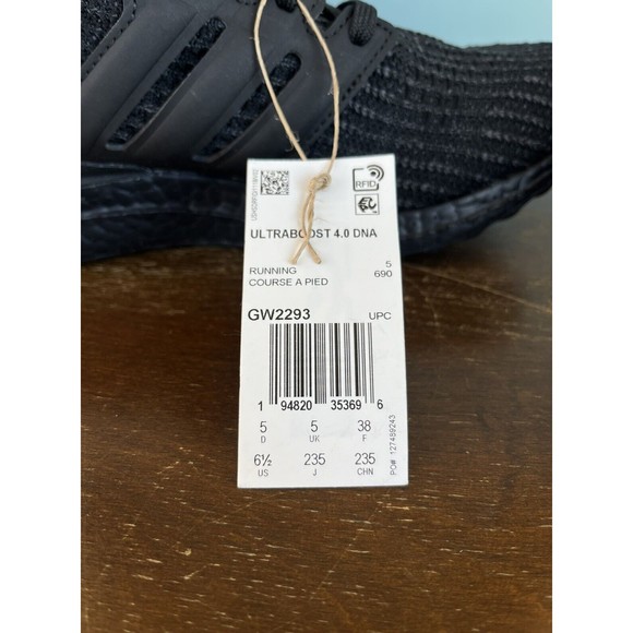 Adidas Ultraboost 4.0 DNA Triple Black Running Shoes Women's Size 6.5 GW2293 - Picture 11 of 12